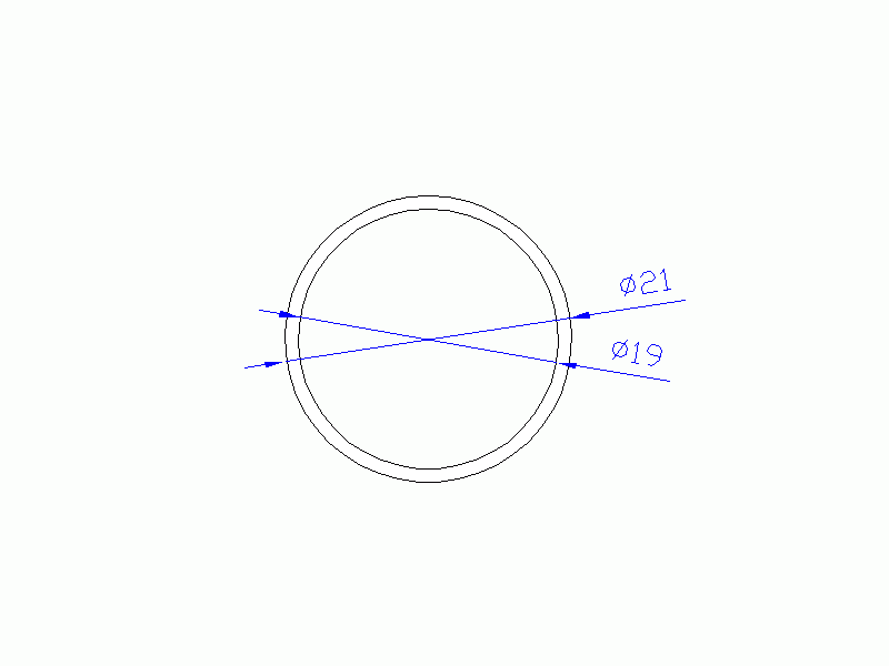 Perfil de Silicona TS502119 - formato tipo Tubo - forma de tubo