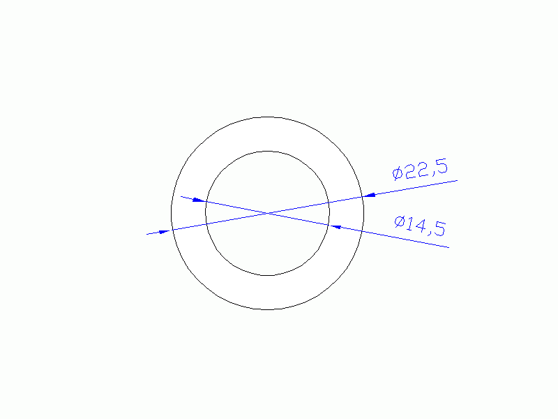 Perfil de Silicona TS5022,514,5 - formato tipo Tubo - forma de tubo