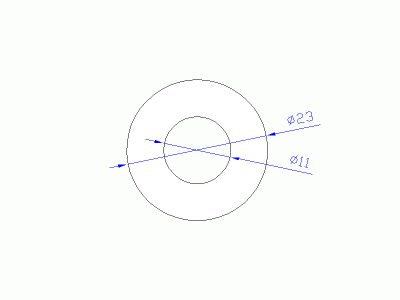 Perfil de Silicona TS502311 - formato tipo Tubo - forma de tubo