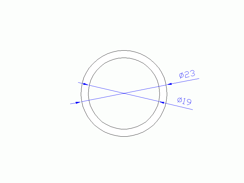 Perfil de Silicona TS502319 - formato tipo Tubo - forma de tubo