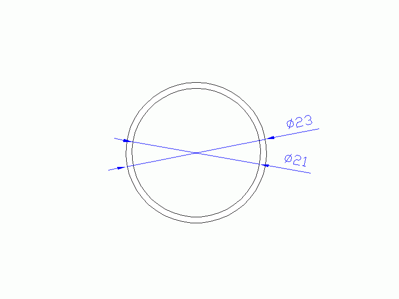 Perfil de Silicona TS502321 - formato tipo Tubo - forma de tubo