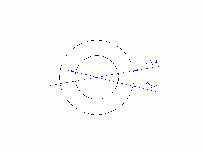 Perfil de Silicona TS502414 - formato tipo Tubo - forma de tubo