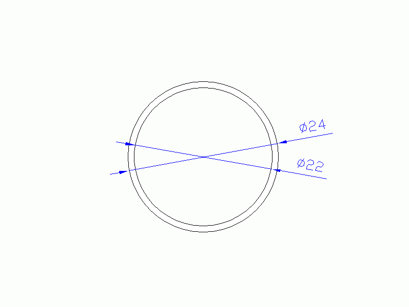 Perfil de Silicona TS502422 - formato tipo Tubo - forma de tubo