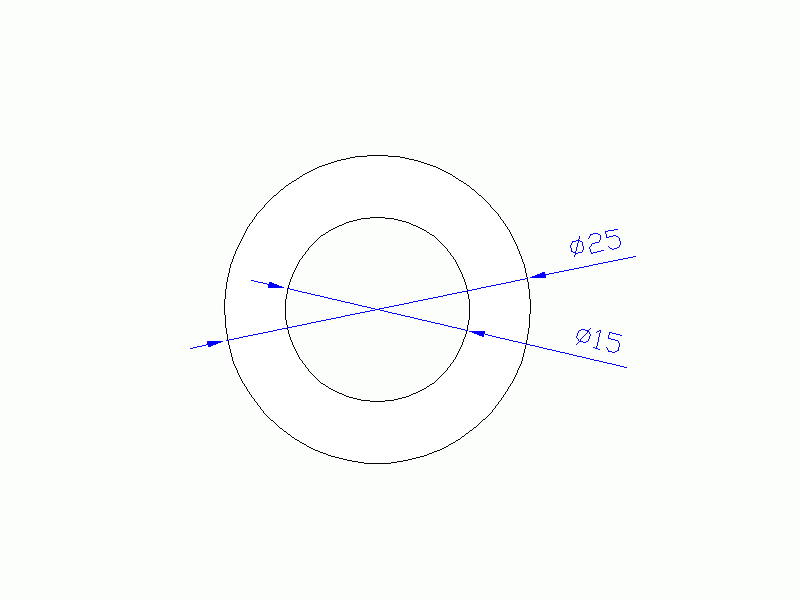 Perfil de Silicona TS502515 - formato tipo Tubo - forma de tubo