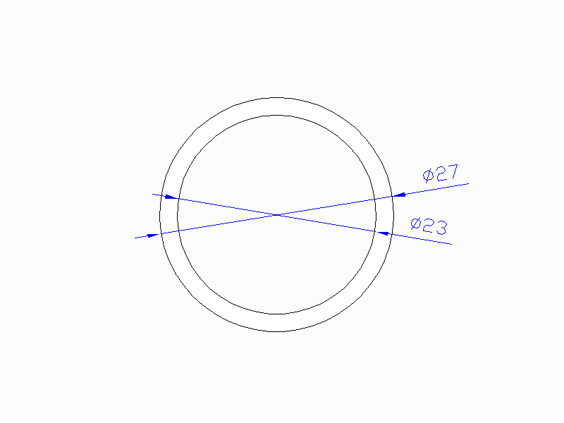 Perfil de Silicona TS502723 - formato tipo Tubo - forma de tubo