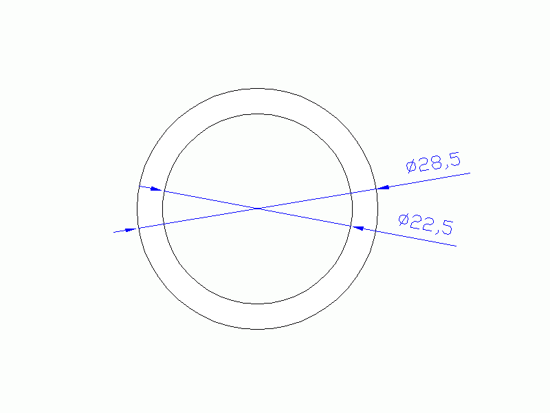 Perfil de Silicona TS5028,522,5 - formato tipo Tubo - forma de tubo