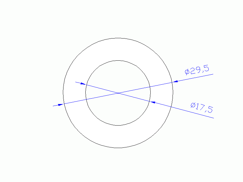 Perfil de Silicona TS5029,517,5 - formato tipo Tubo - forma de tubo