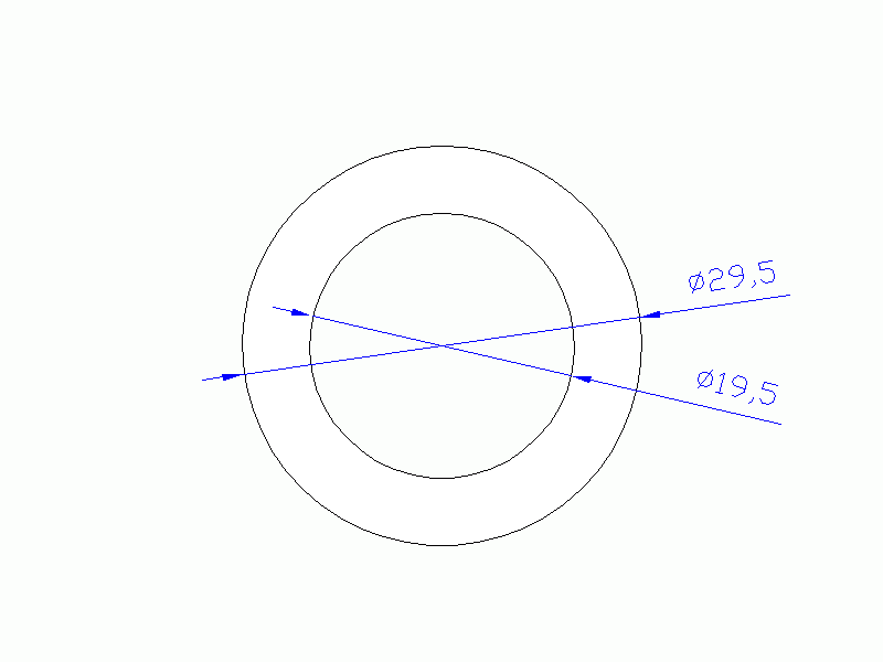 Perfil de Silicona TS5029,519,5 - formato tipo Tubo - forma de tubo