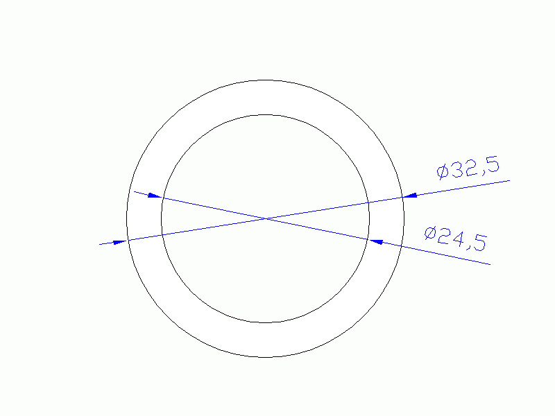 Perfil de Silicona TS5032,524,5 - formato tipo Tubo - forma de tubo