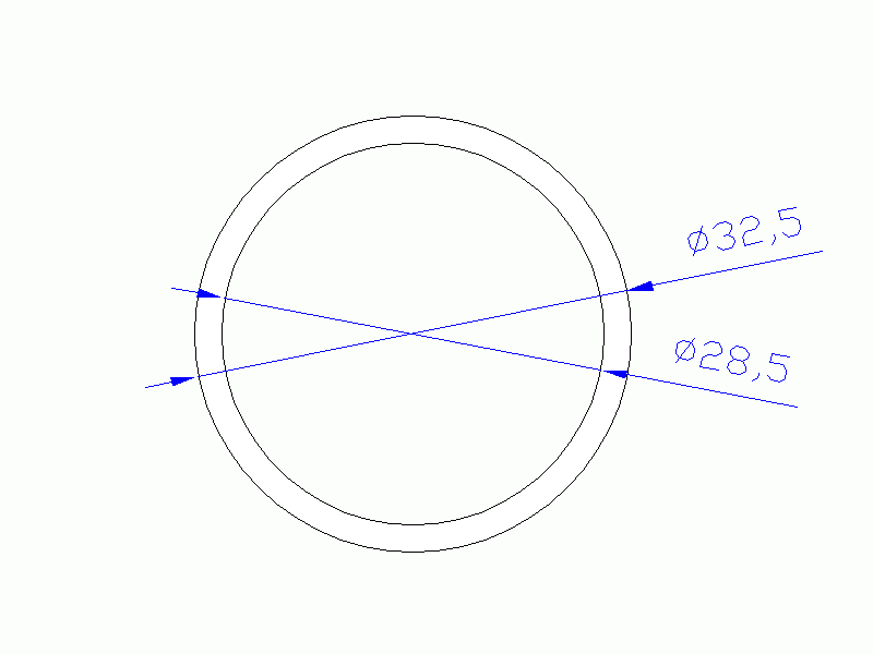 Perfil de Silicona TS5032,528,5 - formato tipo Tubo - forma de tubo