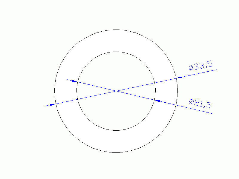 Perfil de Silicona TS5033,521,5 - formato tipo Tubo - forma de tubo