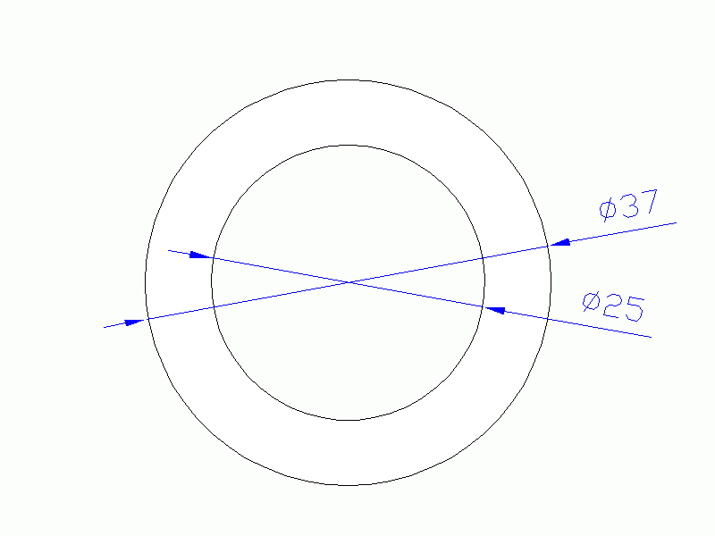 Perfil de Silicona TS503725 - formato tipo Tubo - forma de tubo