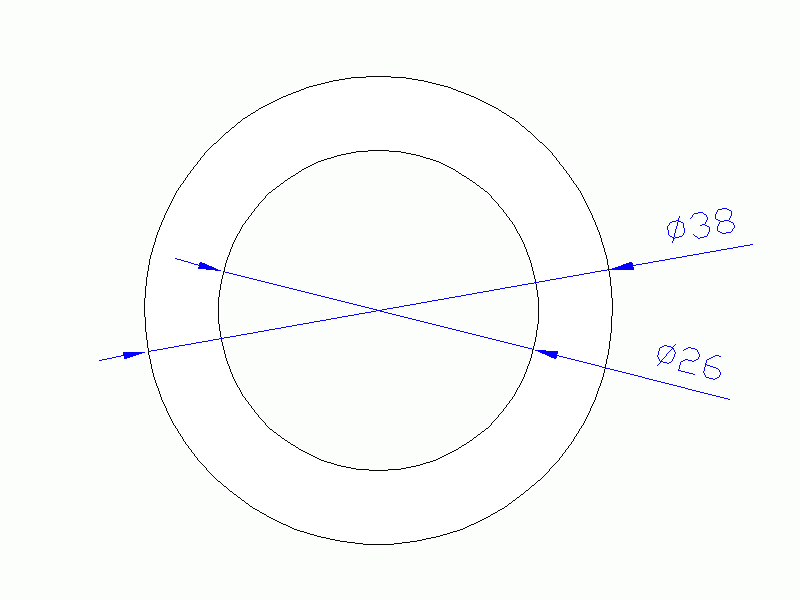 Perfil de Silicona TS503826 - formato tipo Tubo - forma de tubo