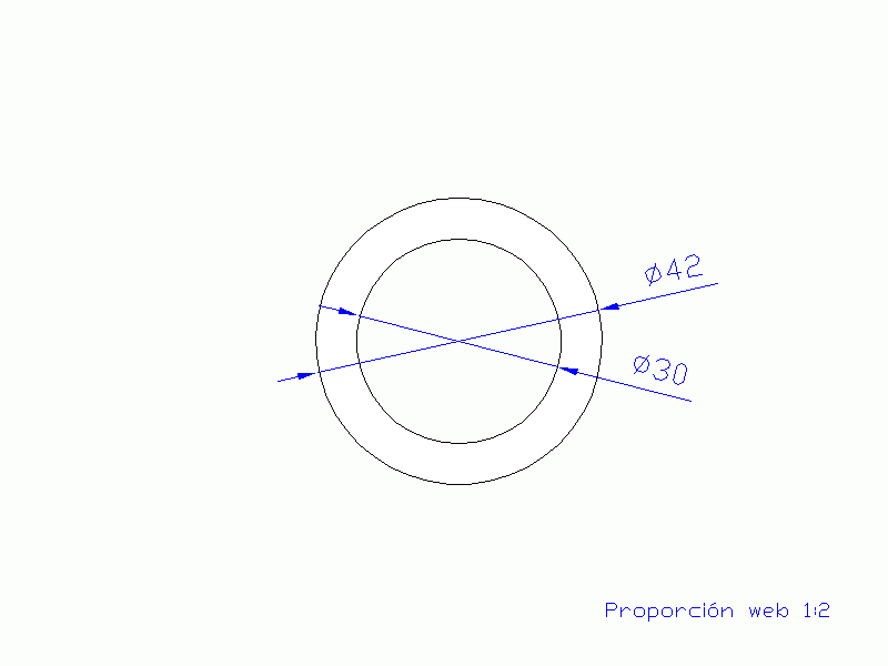 Perfil de Silicona TS504230 - formato tipo Tubo - forma de tubo