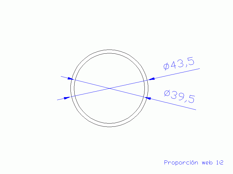 Perfil de Silicona TS5043,539,5 - formato tipo Tubo - forma de tubo