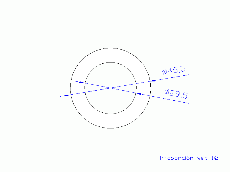 Perfil de Silicona TS5045,529,5 - formato tipo Tubo - forma de tubo