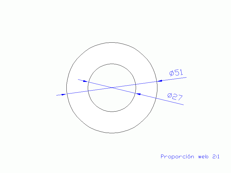 Perfil de Silicona TS505127 - formato tipo Tubo - forma de tubo