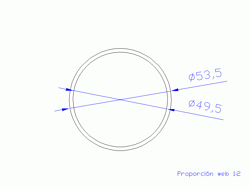 Perfil de Silicona TS5053,549,5 - formato tipo Tubo - forma de tubo