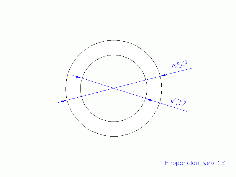 Perfil de Silicona TS505337 - formato tipo Tubo - forma de tubo