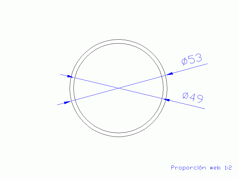 Perfil de Silicona TS505349 - formato tipo Tubo - forma de tubo