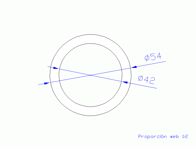 Perfil de Silicona TS505442 - formato tipo Tubo - forma de tubo