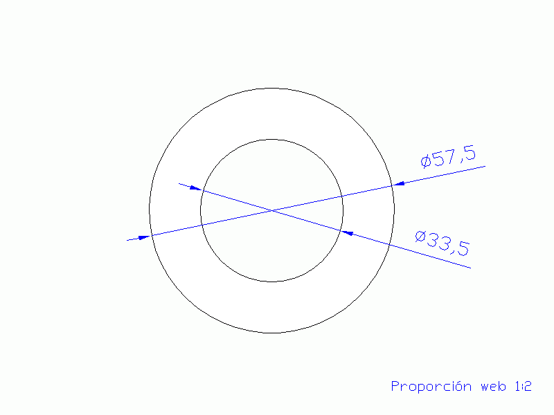 Perfil de Silicona TS5057,533,5 - formato tipo Tubo - forma de tubo