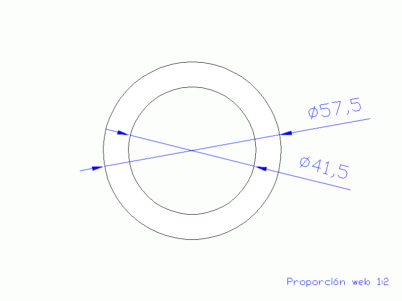 Perfil de Silicona TS5057,541,5 - formato tipo Tubo - forma de tubo