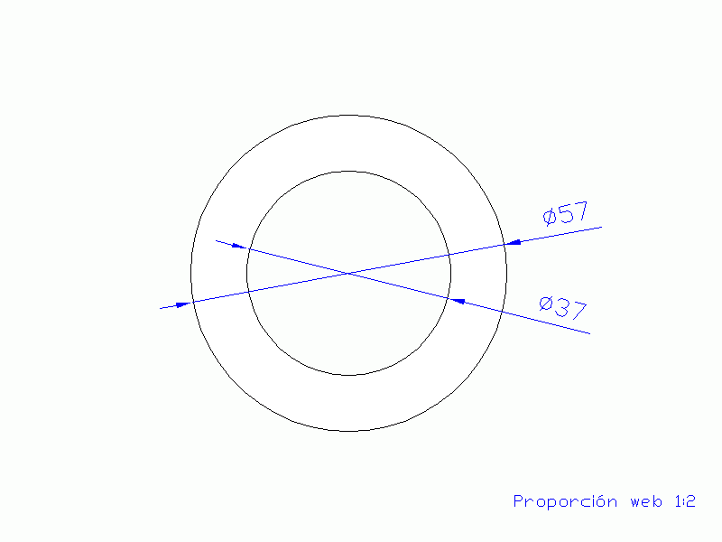 Perfil de Silicona TS505737 - formato tipo Tubo - forma de tubo