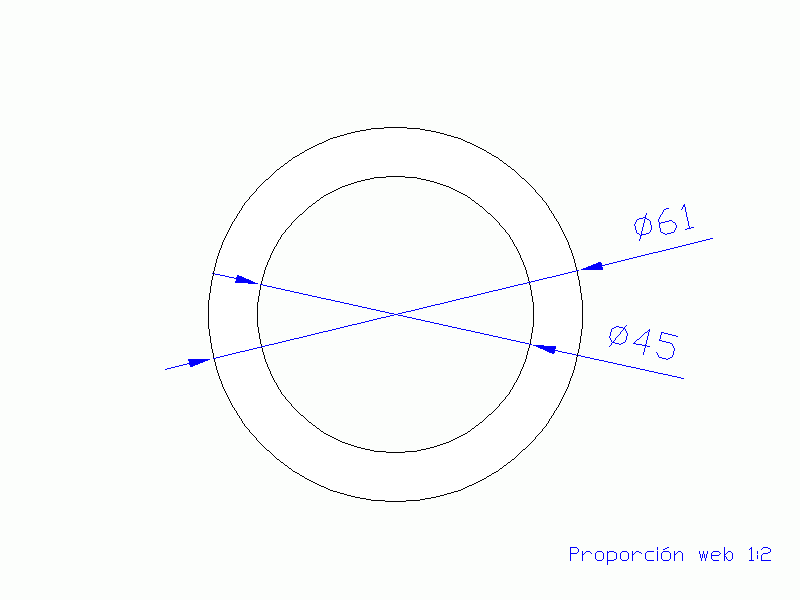 Perfil de Silicona TS506145 - formato tipo Tubo - forma de tubo