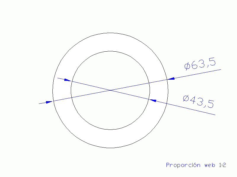 Perfil de Silicona TS5063,543,5 - formato tipo Tubo - forma de tubo