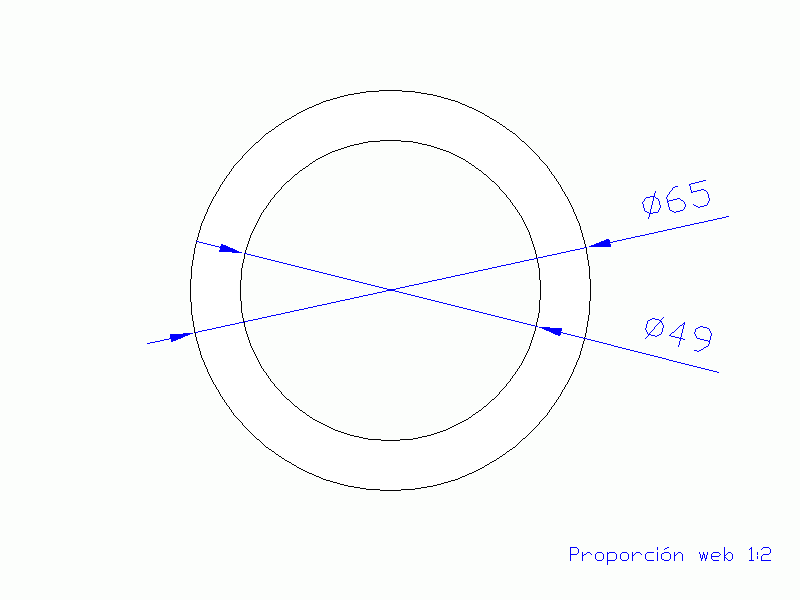 Perfil de Silicona TS506549 - formato tipo Tubo - forma de tubo