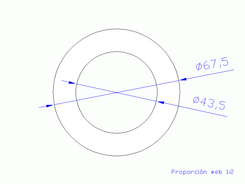 Perfil de Silicona TS5067,543,5 - formato tipo Tubo - forma de tubo