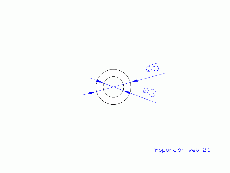 Perfil de Silicona TS600503 - formato tipo Tubo - forma de tubo