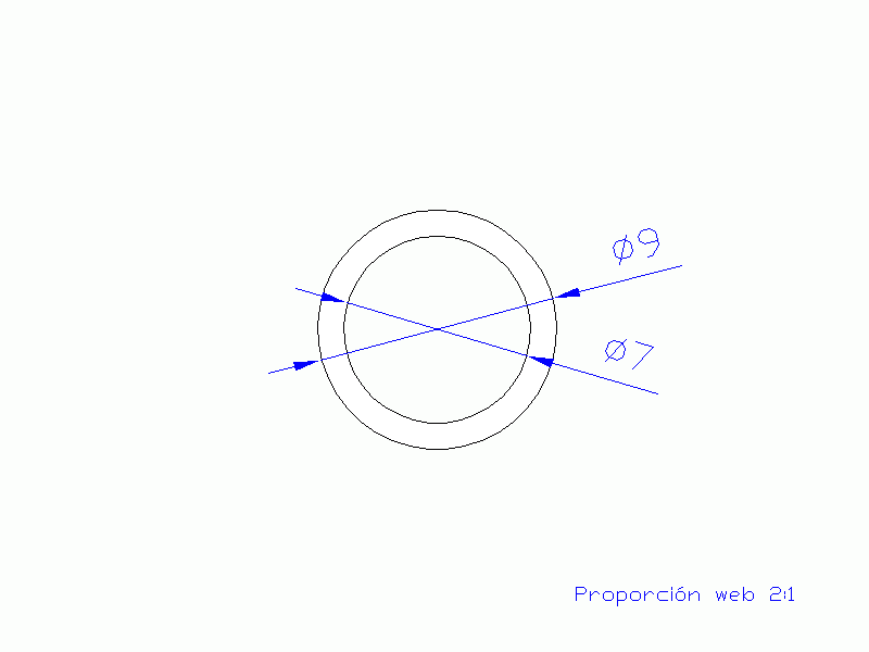 Perfil de Silicona TS600907 - formato tipo Tubo - forma de tubo