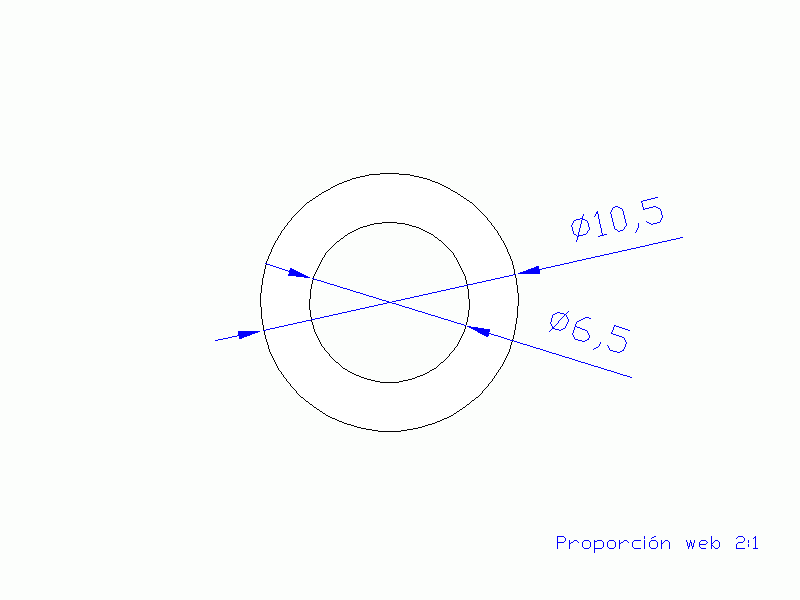 Perfil de Silicona TS6010,506,5 - formato tipo Tubo - forma de tubo