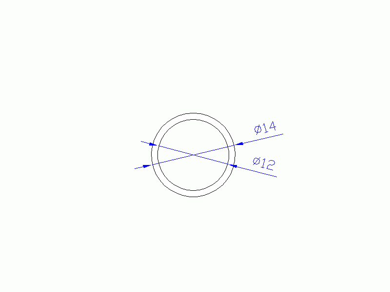 Perfil de Silicona TS601412 - formato tipo Tubo - forma de tubo