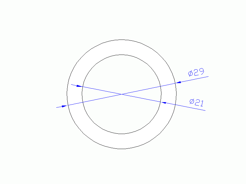 Perfil de Silicona TS602921 - formato tipo Tubo - forma de tubo