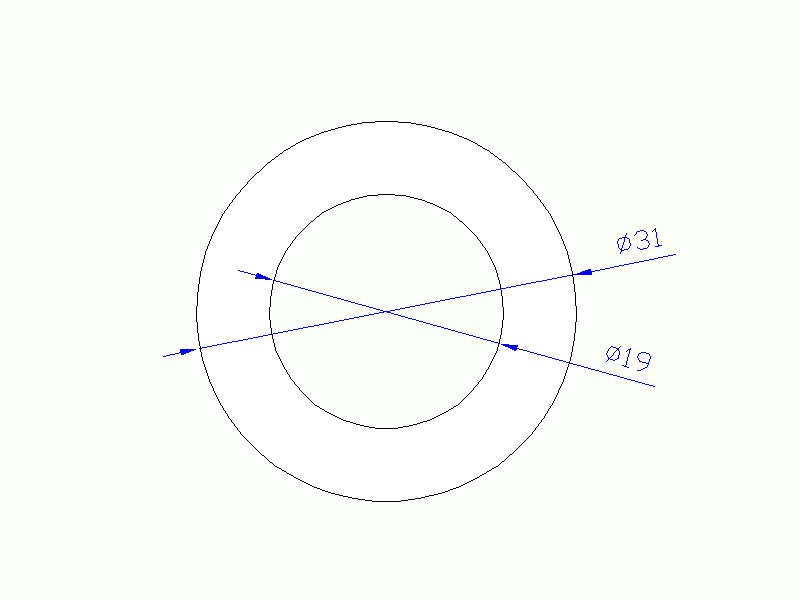 Perfil de Silicona TS603119 - formato tipo Tubo - forma de tubo