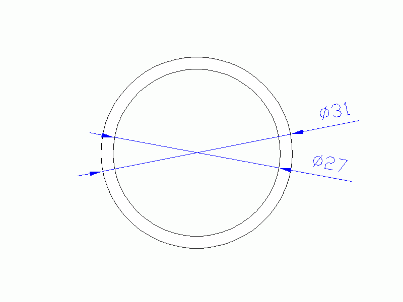Perfil de Silicona TS603127 - formato tipo Tubo - forma de tubo
