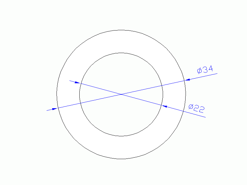 Perfil de Silicona TS603422 - formato tipo Tubo - forma de tubo