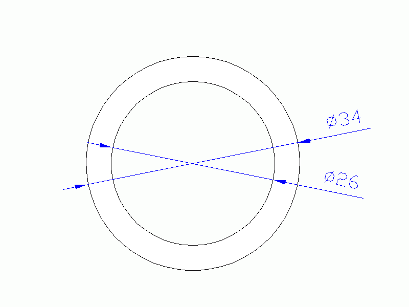 Perfil de Silicona TS603426 - formato tipo Tubo - forma de tubo