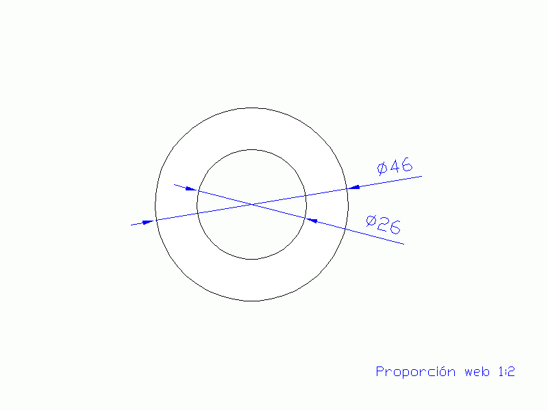 Perfil de Silicona TS604626 - formato tipo Tubo - forma de tubo