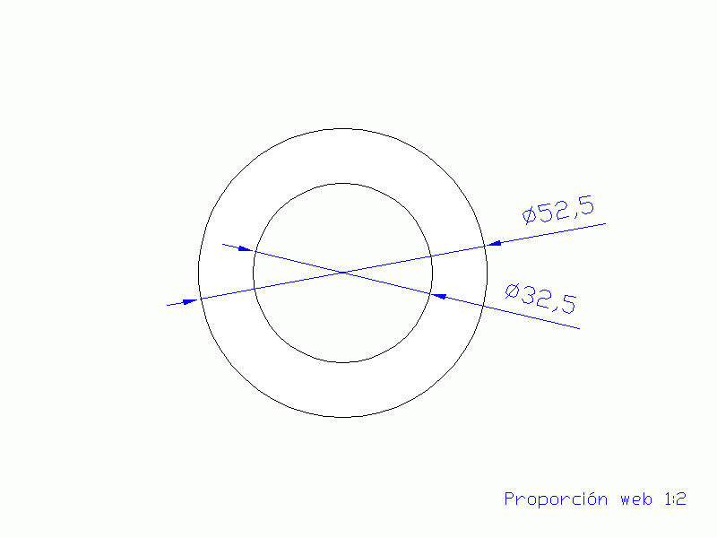 Perfil de Silicona TS6052,532,5 - formato tipo Tubo - forma de tubo