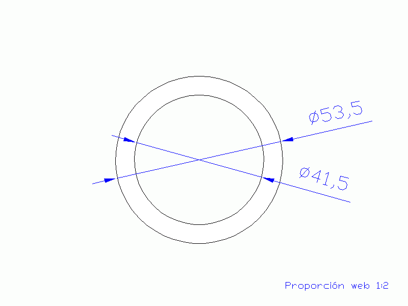 Perfil de Silicona TS6053,541,5 - formato tipo Tubo - forma de tubo