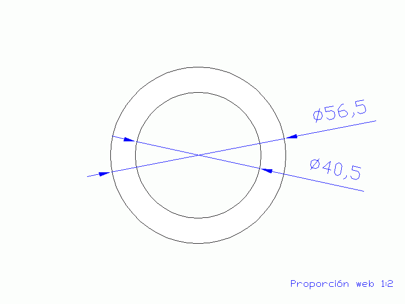 Perfil de Silicona TS6056,540,5 - formato tipo Tubo - forma de tubo