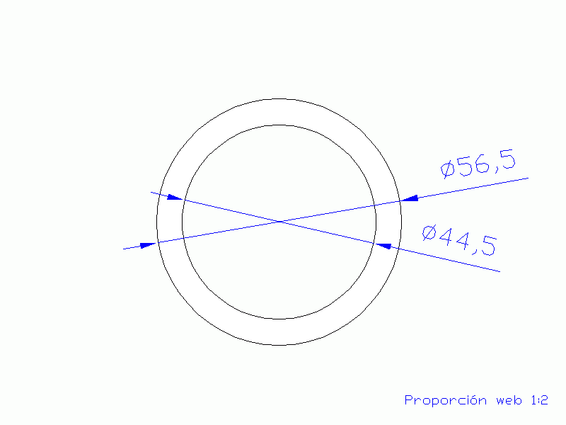 Perfil de Silicona TS6056,544,5 - formato tipo Tubo - forma de tubo