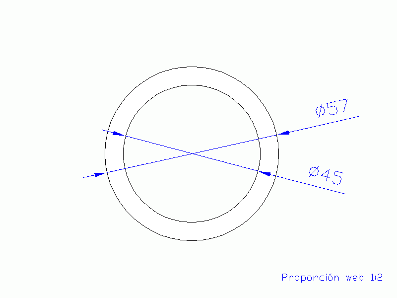 Perfil de Silicona TS605745 - formato tipo Tubo - forma de tubo