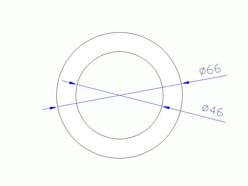 Perfil de Silicona TS606646 - formato tipo Tubo - forma de tubo