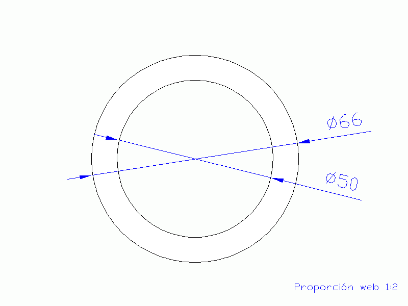 Perfil de Silicona TS606650 - formato tipo Tubo - forma de tubo