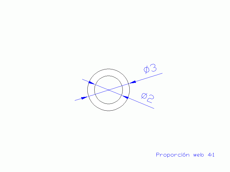 Perfil de Silicona TS700302 - formato tipo Tubo - forma de tubo